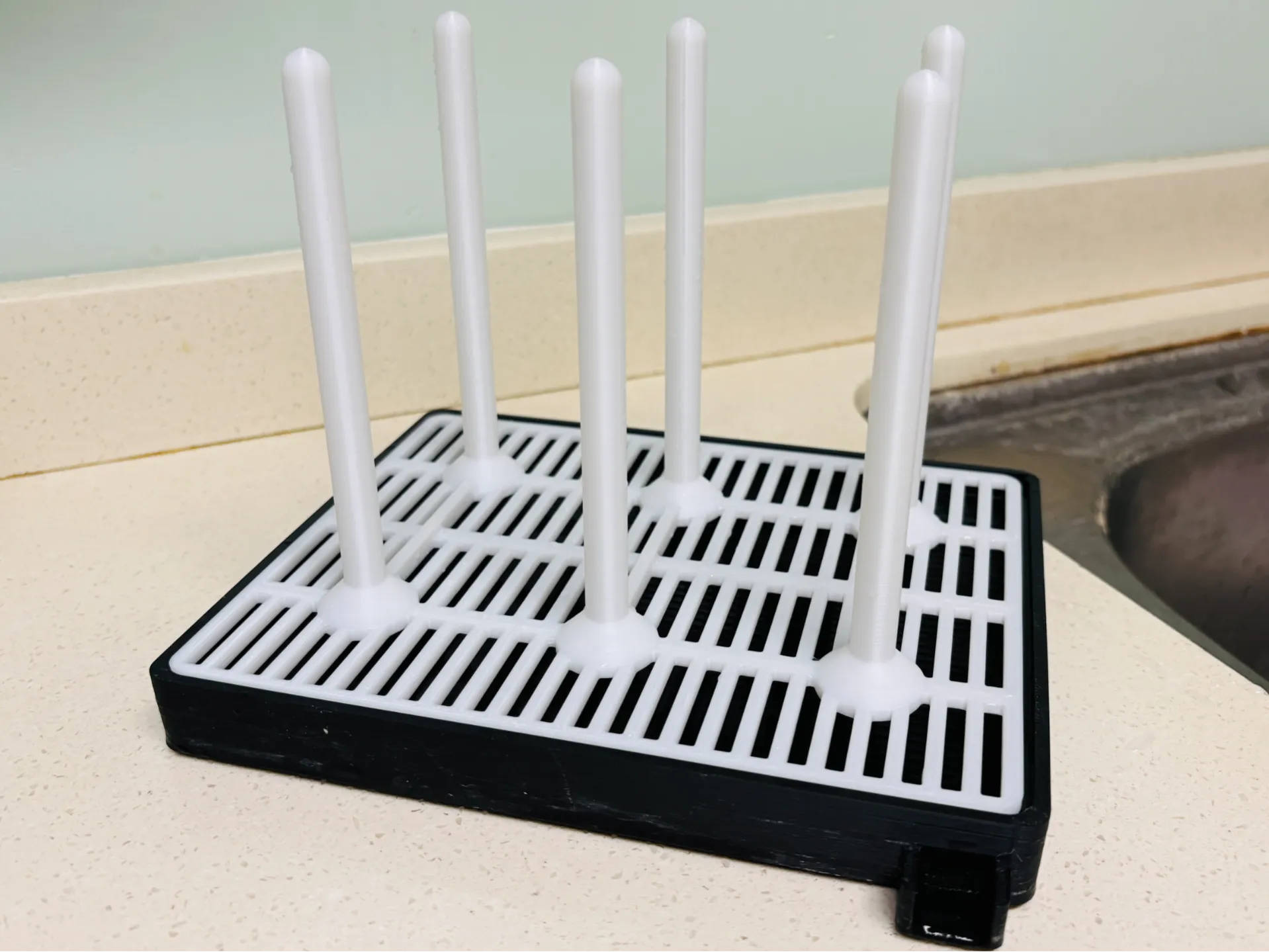 Six-Slot Bottle Drying Rack